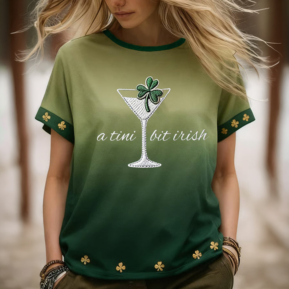 A Tini Bit Irish T-Shirt Irish Culture Saint Patricks Day Clothes Best Gift For Wife