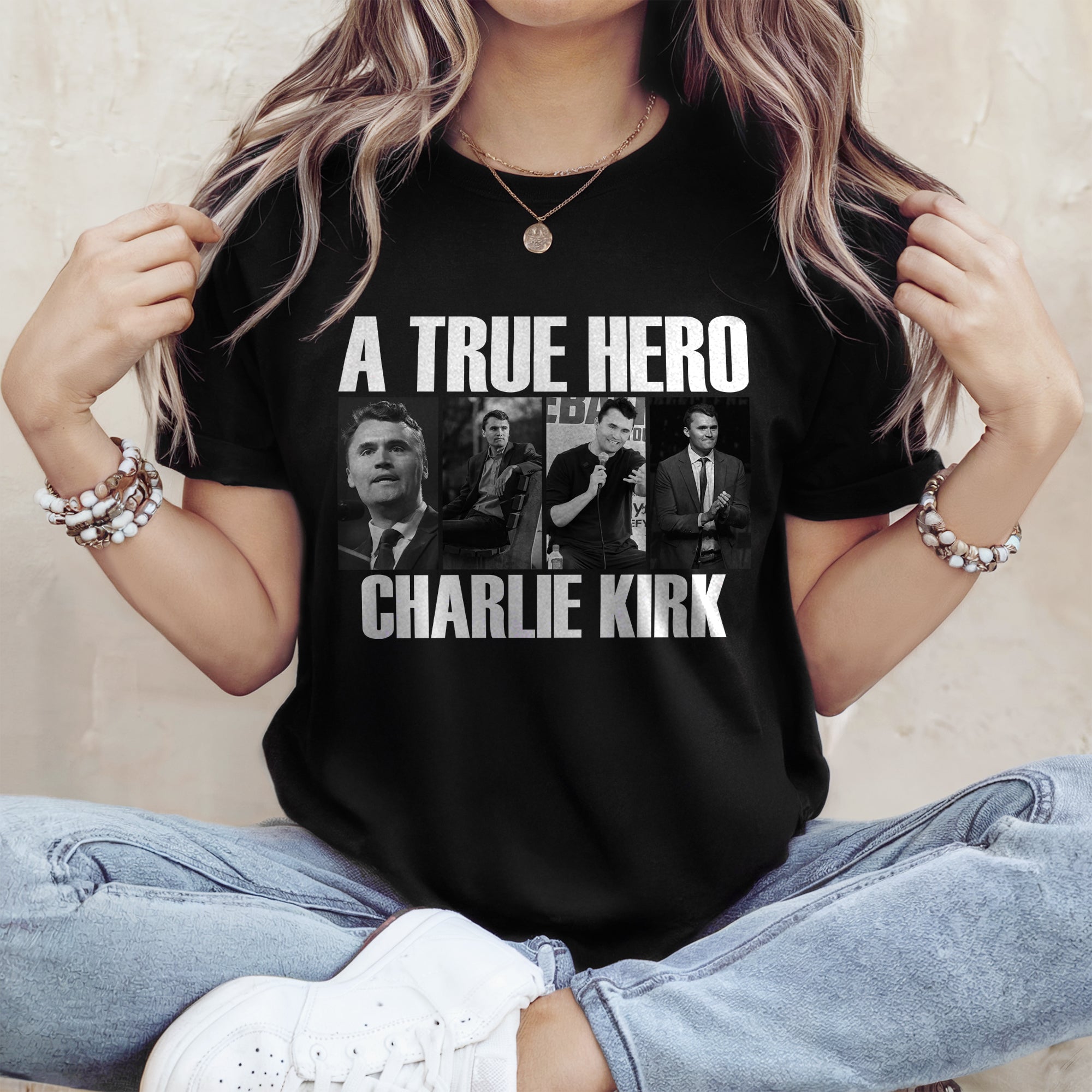 A True Hero Charlie Kirk Rest In Peace Dark Shirt Gift for Free Speech Supporters