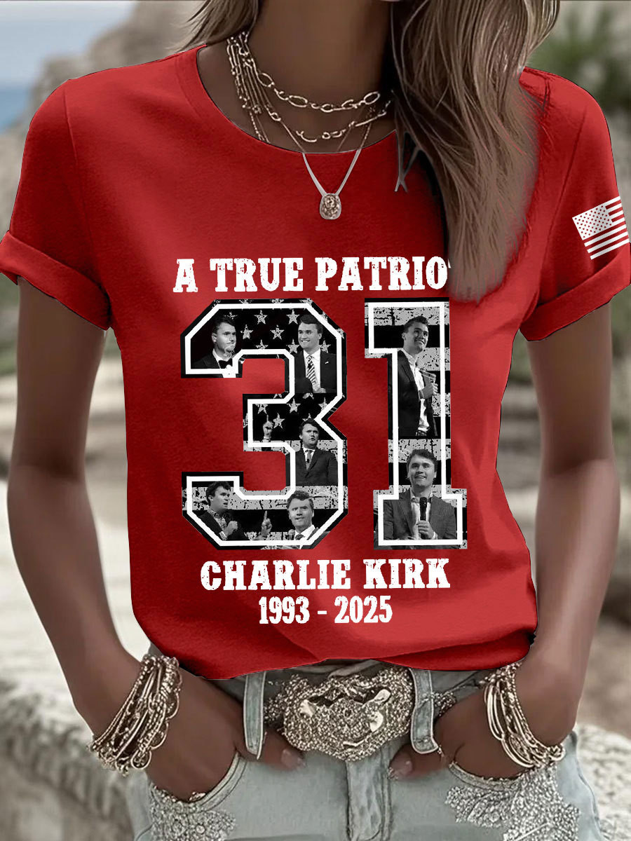 A True Patriot 31 Charlie Kirk T-Shirt Forever In Our Hearts 1993 2025 Shirt Gift Ideas