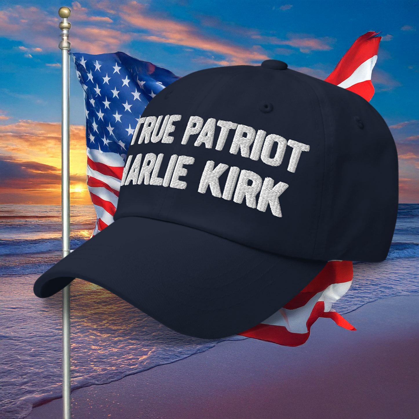 A True Patriot Charlie Kirk Hat Embroidered Charlie Kirk Hat Patriotic Gifts