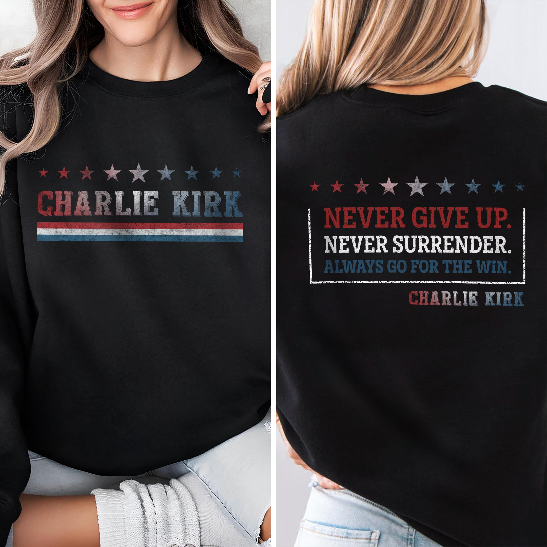 A True Patriot Charlie Kirk Human Rights & Free Speech Back and Front Shirt Gift for Patriots