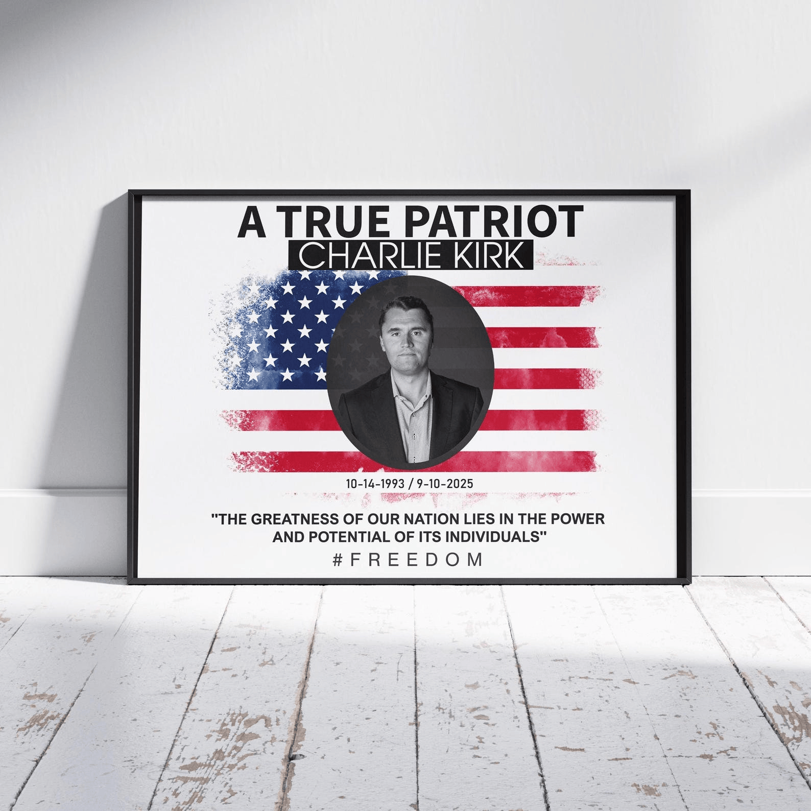 A True Patriot Charlie Kirk Poster In Memory of Charlie Kirk Poster Gift for Supporters