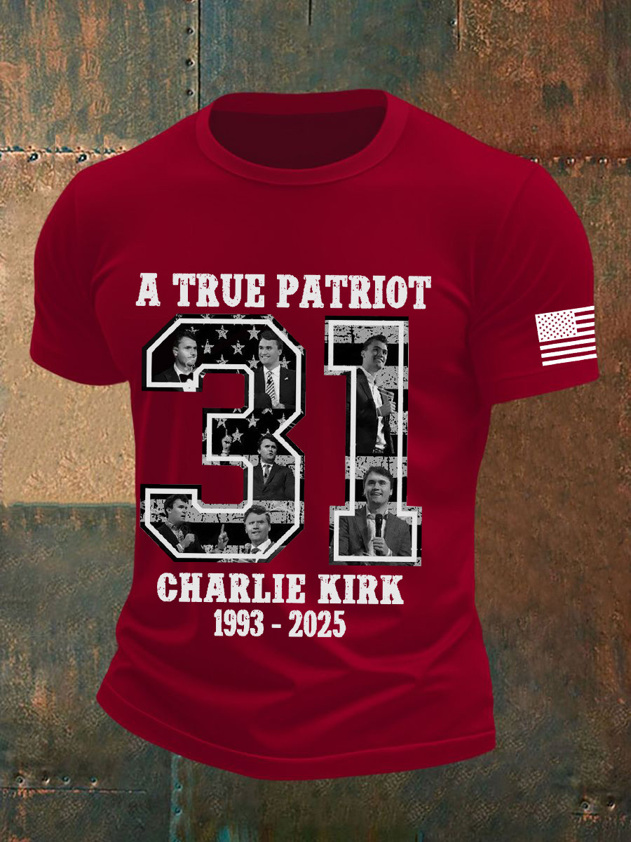 A True Patriot Charlie Kirk T-shirt R.I.P Charlie Kirk 47 Tribute Shirt Charlie Kirk Wore