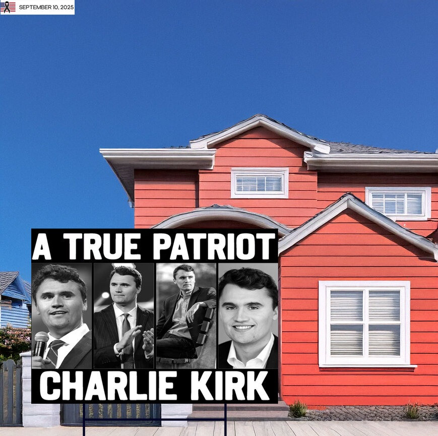 A True Patriot Charlie Kirk Yard Sign American Freedom Lawn Sign Charlie Kirk Merch