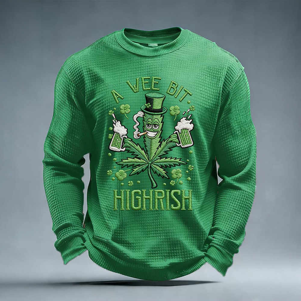 A Wee Bit Highrish Long Sleeve Shirt Funny St Patricks Day Clothing St Paddys Day Gifts