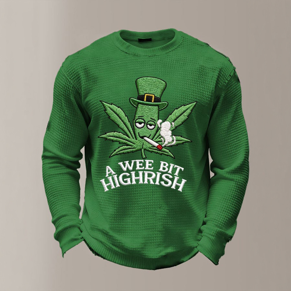 A Wee Bit Highrish Long Sleeve Shirt Saint Patrick's Day Apparel St Patrick's Day Present