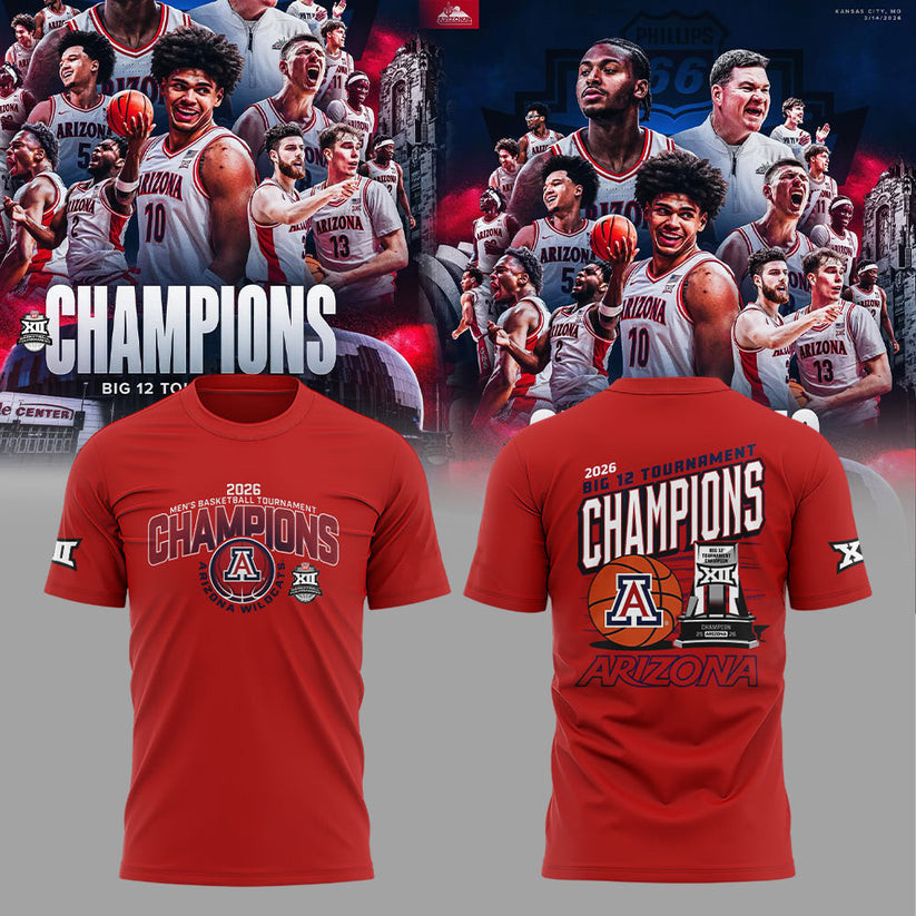 A Wildcats 2026 Big 12 Men's Basketball Champions T-Shirt Game Day Shirt Fan Gear