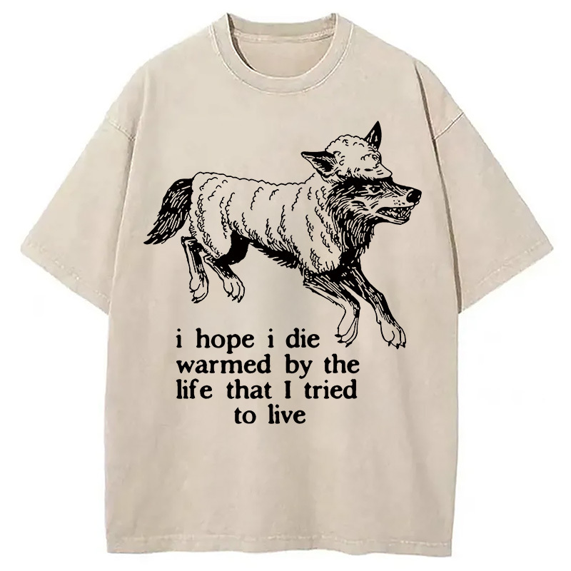 A Wolf In Sheep Washed T-Shirt Cool Urban Street Style Shirt Gifts For Friends