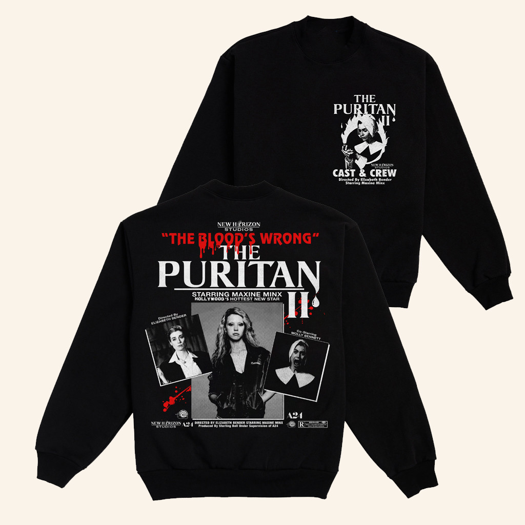 A24 Films Merch Online Ceramics X Maxxxine The Puritan II Sweatshirt Gifts For Wife A24 Films Merch Online Ceramics X Maxxxine The Puritan II Sweatshirt Gifts For Wife