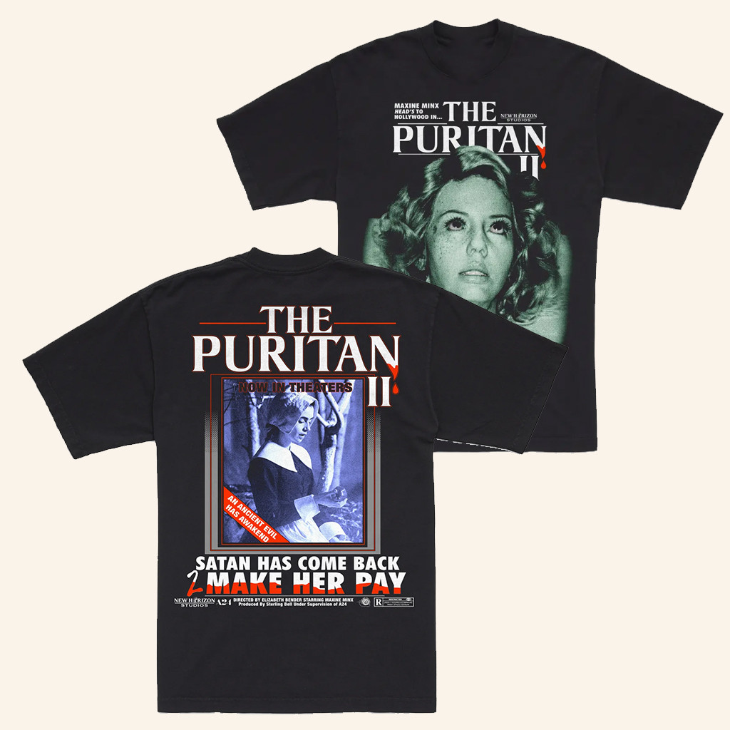 A24 Films Merch Online Ceramics X Maxxxine The Puritan II T-Shirt Gifts For Sister A24 Films Merch Online Ceramics X Maxxxine The Puritan II T-Shirt Gifts For Sister