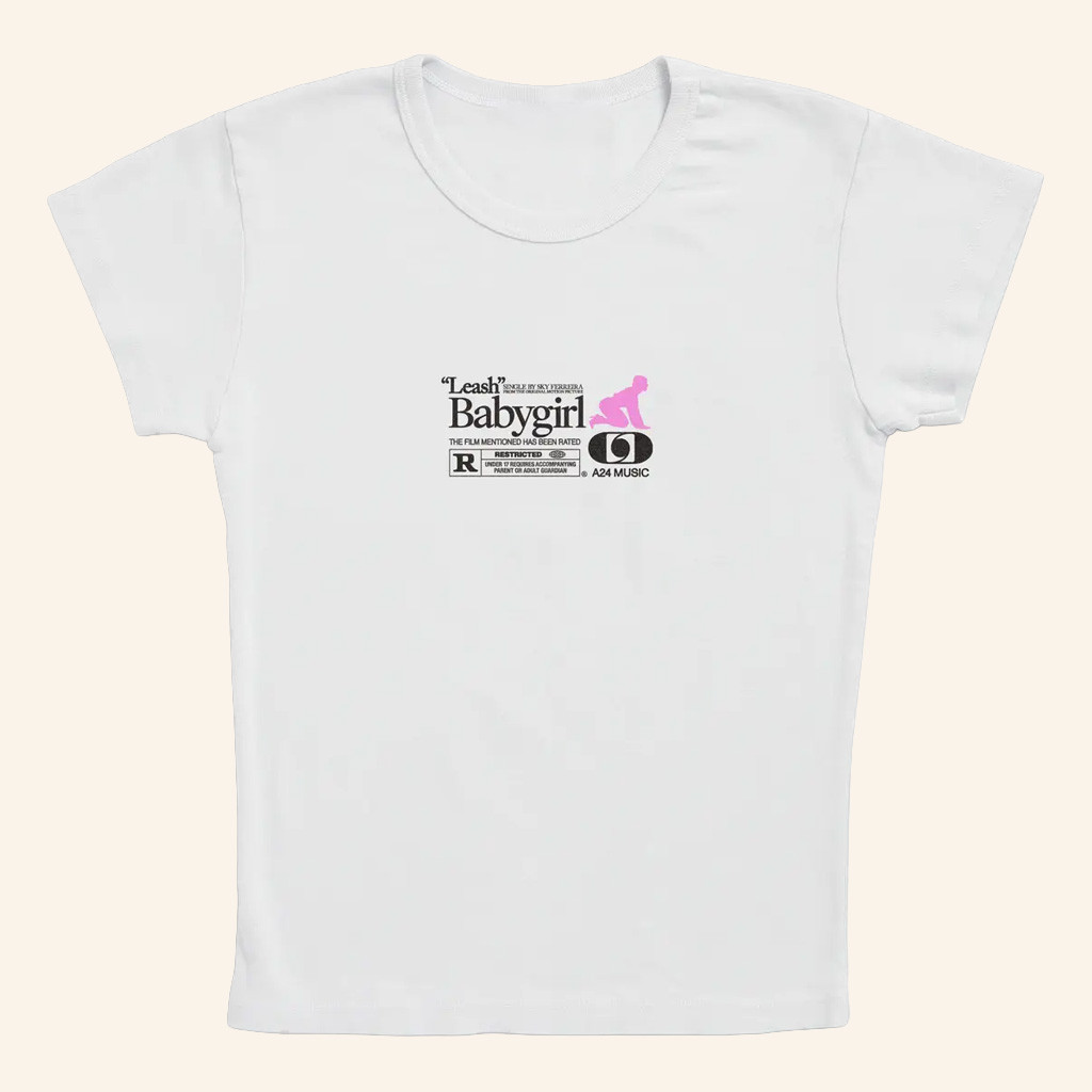 A24 Merch Babygirl x Sky Ferreira Leash Baby Tee Christmas Gifts For Her