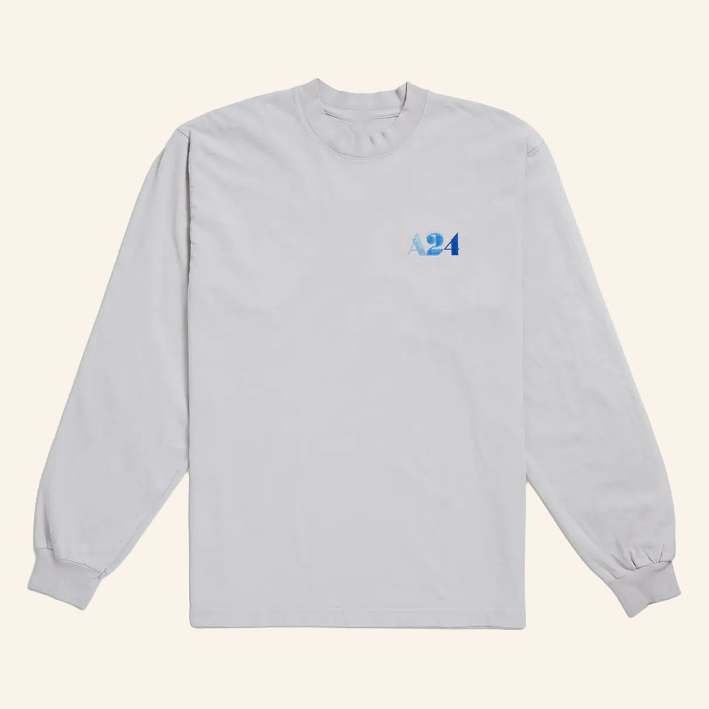 A24 Merch Blue Fade Logo Long Sleeve T-Shirt Gifts For Friends