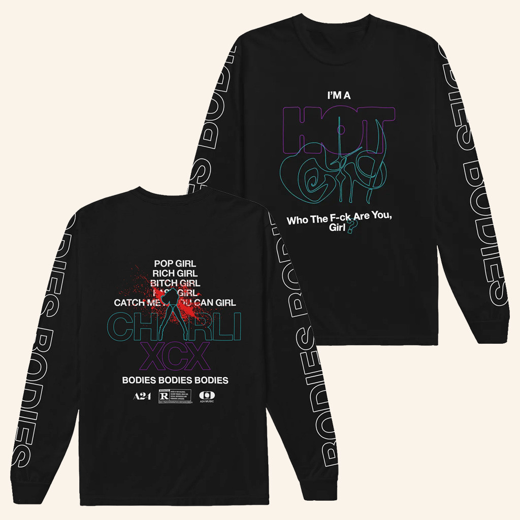 A24 Merch Charli x Bodies Hot Girl Long Sleeve T-Shirt Christmas Gift Ideas For Son A24 Merch Charli x Bodies Hot Girl Long Sleeve T-Shirt Christmas Gift Ideas For Son