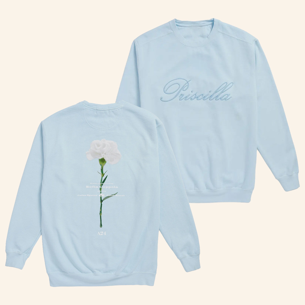 A24 Merch Light Blue Priscilla Sweatshirt Birthday Gift For Daughter