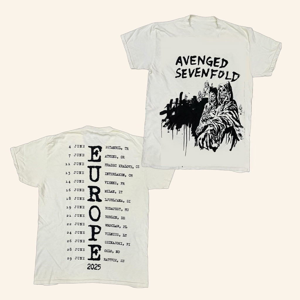 A7x World Merch Avenged Sevenfold Europe Tour Libad T-Shirt Christmas Gift Ideas For Him