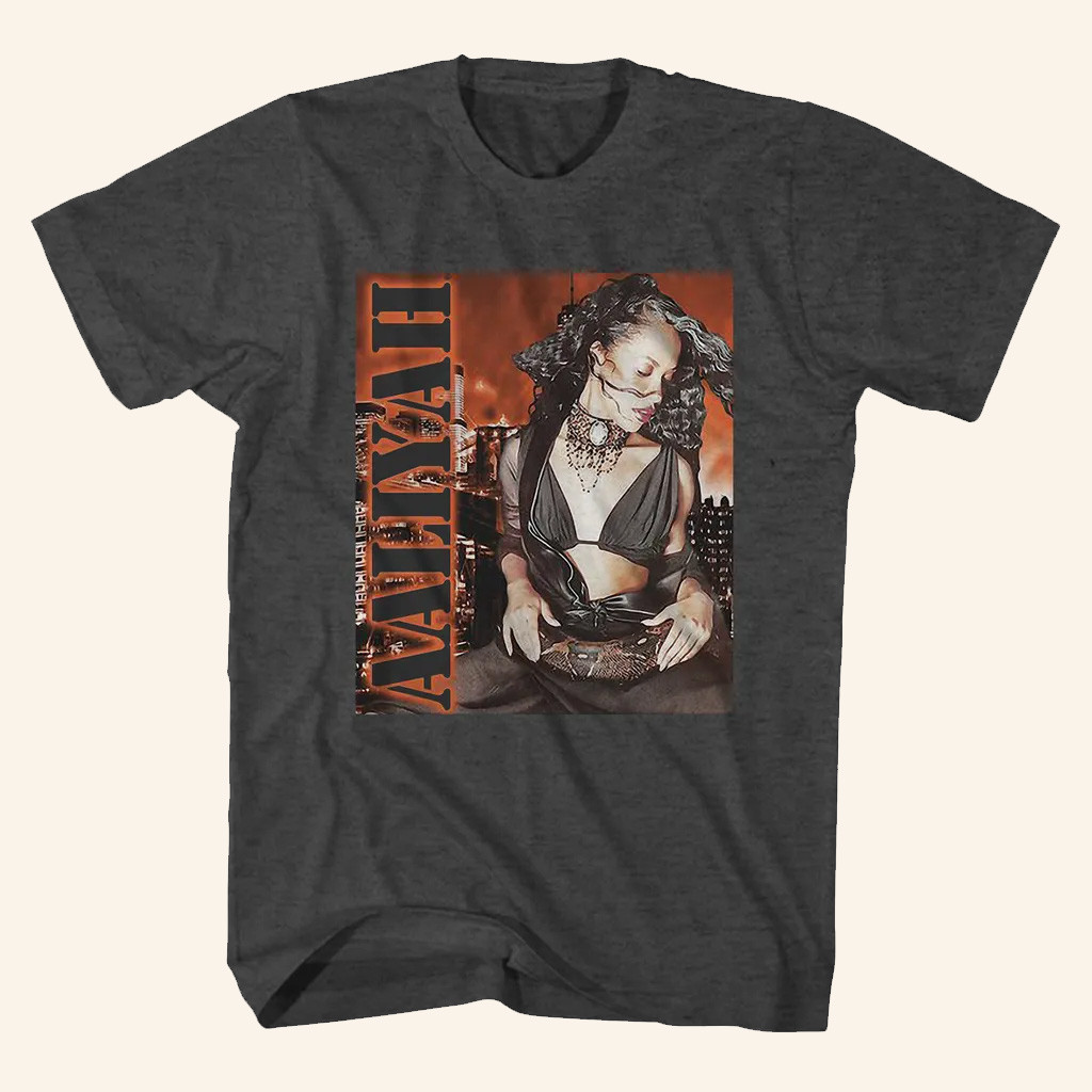 Aaliyah Merch Aaliyah Stencil Logo T-Shirt Music Gift Ideas For Guys
