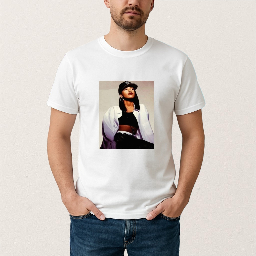 Aaliyah x Sacai Merch Aaliyah Portrait T-Shirt Music Concert Tee Gift For Huge Fans