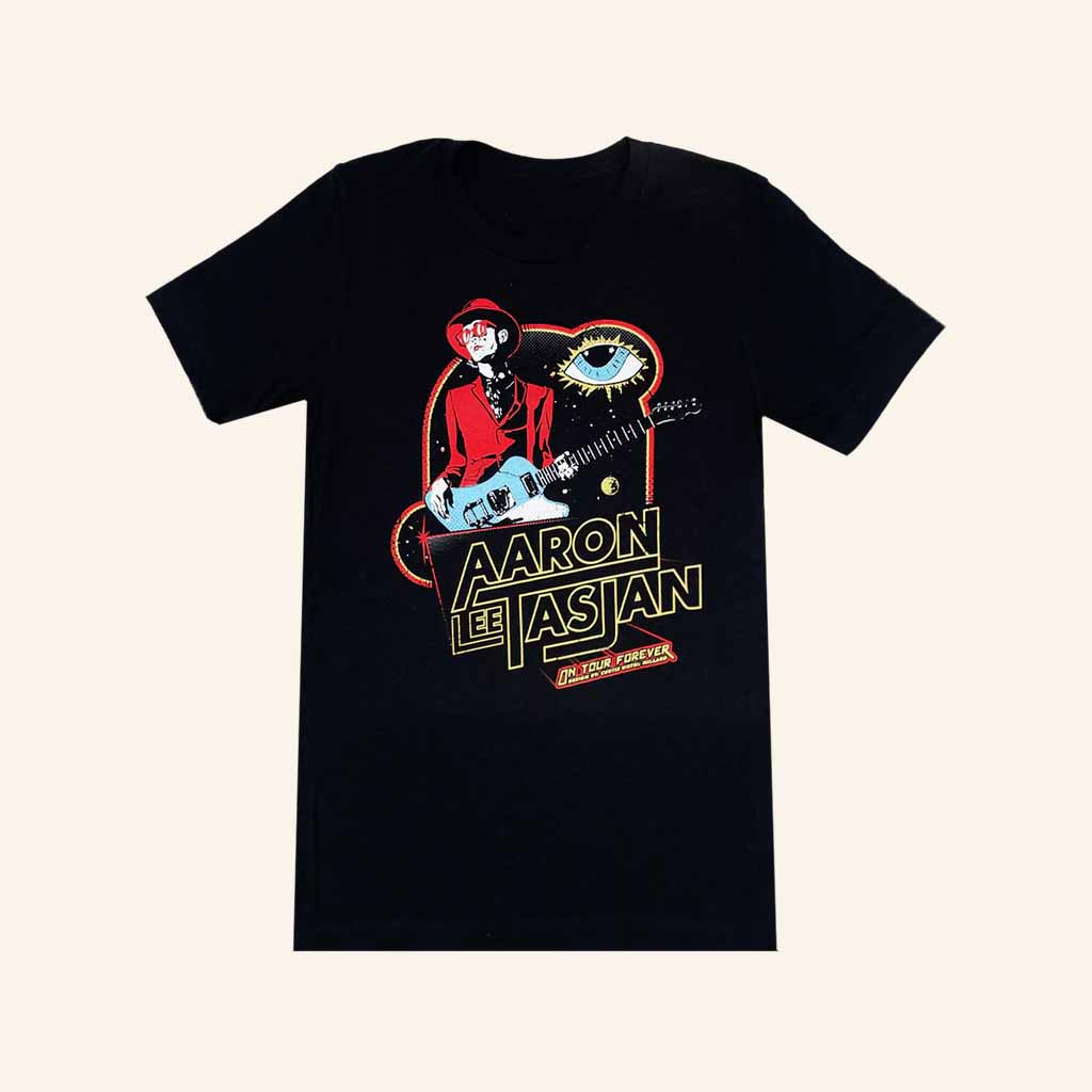 Aaron Lee Tasjan Merch On Tour Forever Black T-Shirt Cool Gifts For Music Lovers