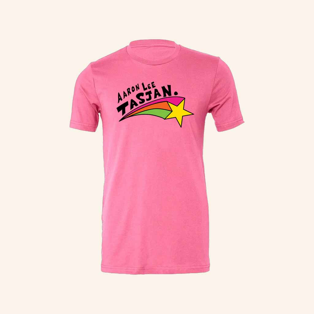Aaron Lee Tasjan Merch Rainbow Star Pink T-Shirt Gifts For Girlfriend Aaron Lee Tasjan Merch Rainbow Star Pink T-Shirt Gifts For Girlfriend