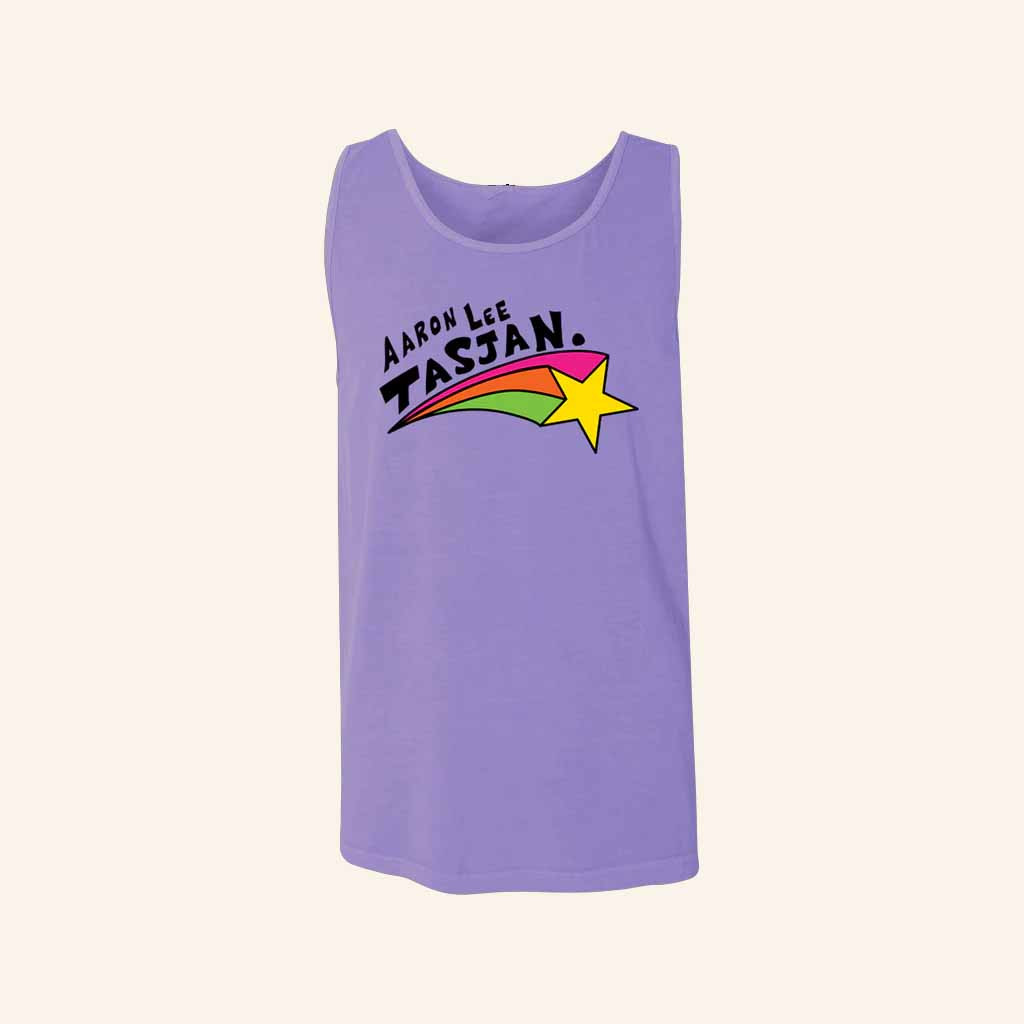 Aaron Lee Tasjan Merch Rainbow Star Purple Tank Top Gifts For Girlfriend Aaron Lee Tasjan Merch Rainbow Star Purple Tank Top Gifts For Girlfriend