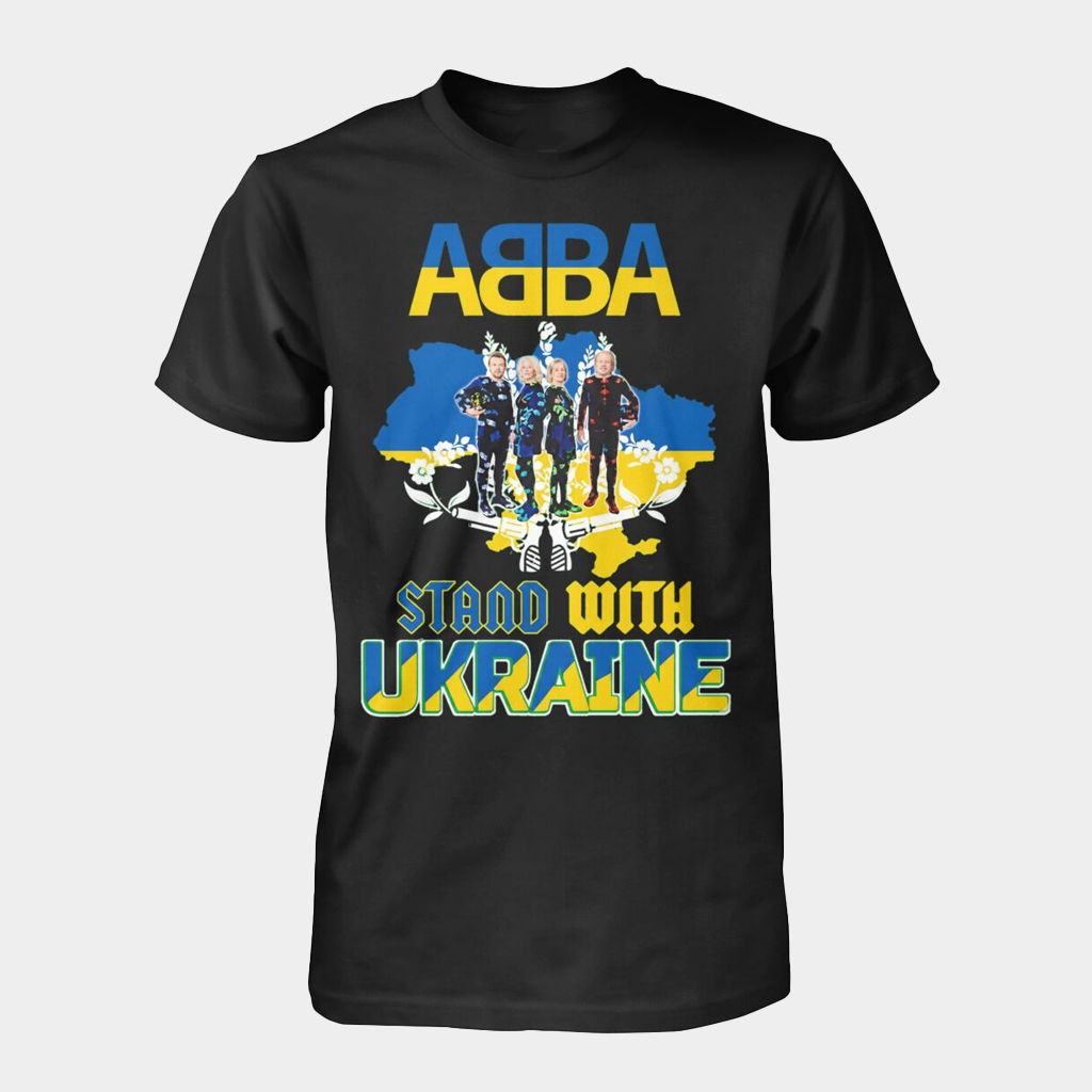 ABBA Stand With Ukraine T-Shirt ABBA Merch Support Ukraine Shirt Gifts For Him