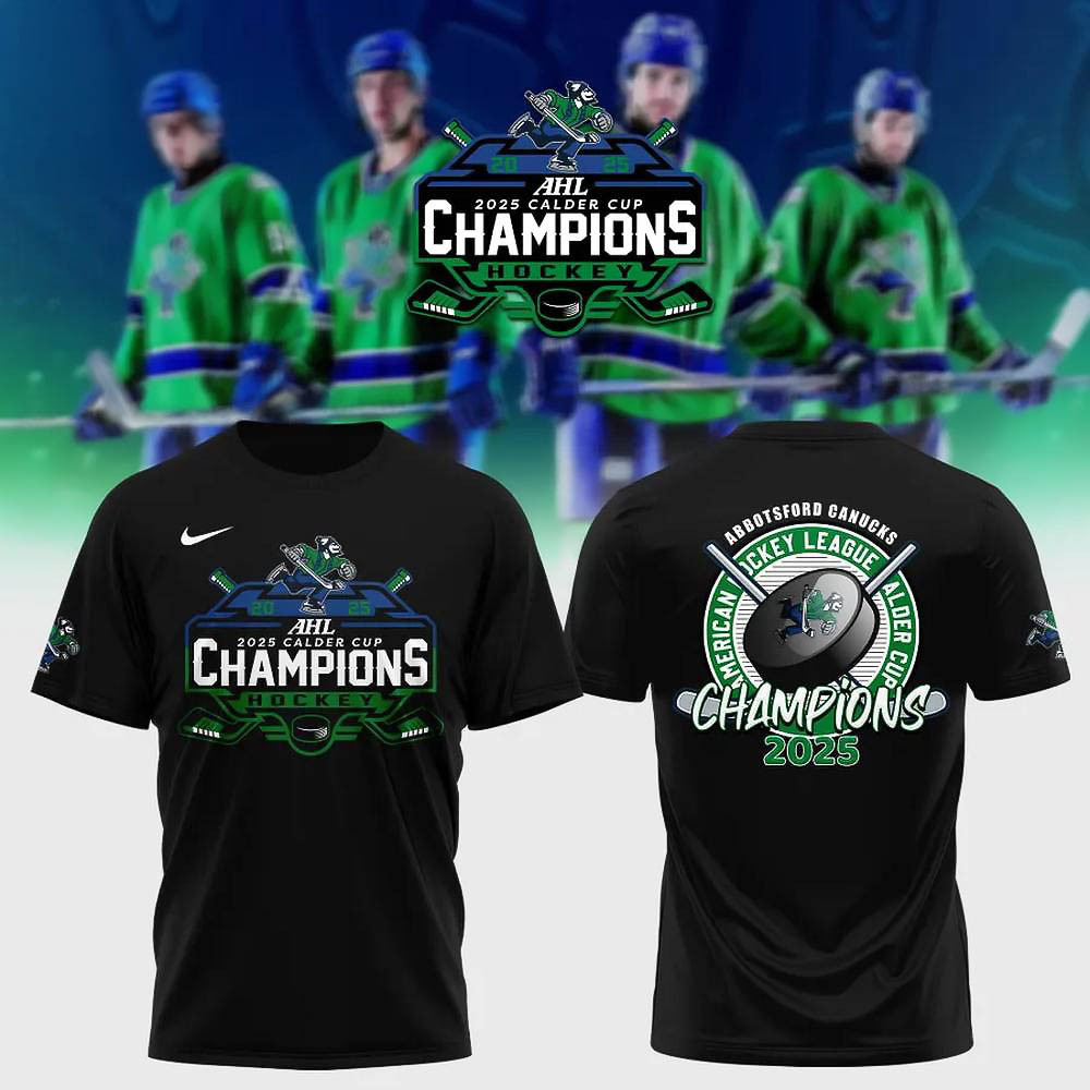 Abbotsford Canucks 2025 Calder Cup Champions Locker Room T-Shirt Unique Gifts For Hockey Fans