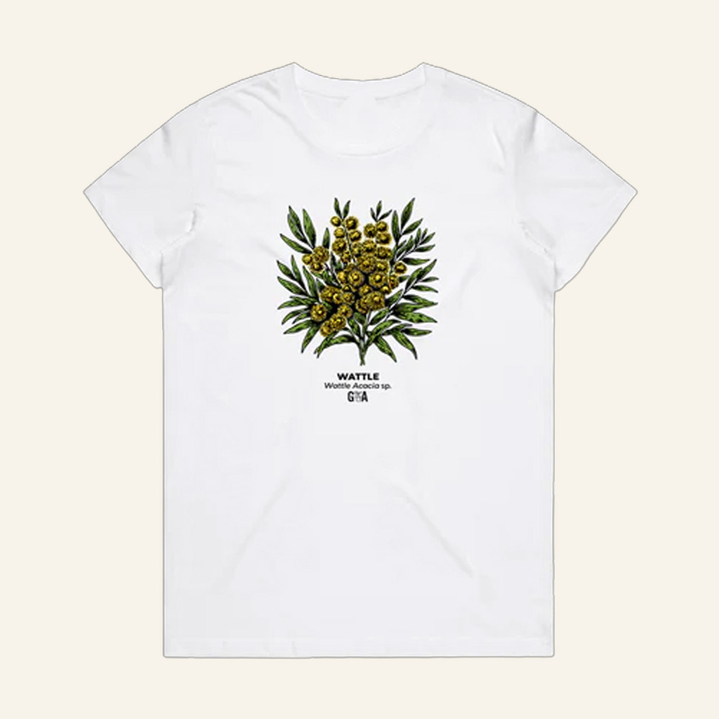 ABC Merch Wattle Acacia Sp White T-Shirt Christmas Gift Ideas For Friend ABC Merch Wattle Acacia Sp White T-Shirt Christmas Gift Ideas For Friend