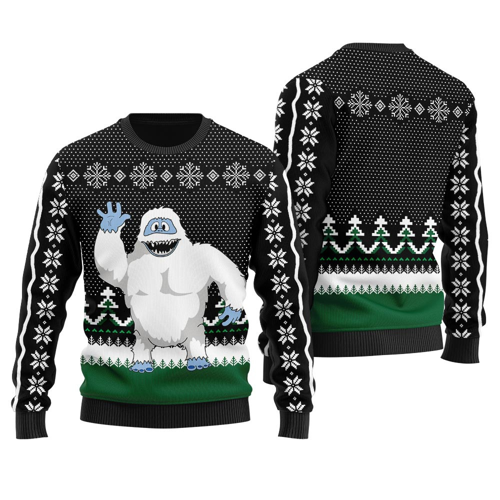 Abominable Snowman Mens Ugly Christmas Sweater Lovely Christmas Sweater Gift for Mom or Grandma
