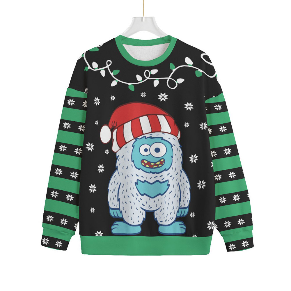 Abominable Snowman Yeti Men Big And Tall Christmas Sweater Holiday Merch That Makes a Perfect Christmas Gift