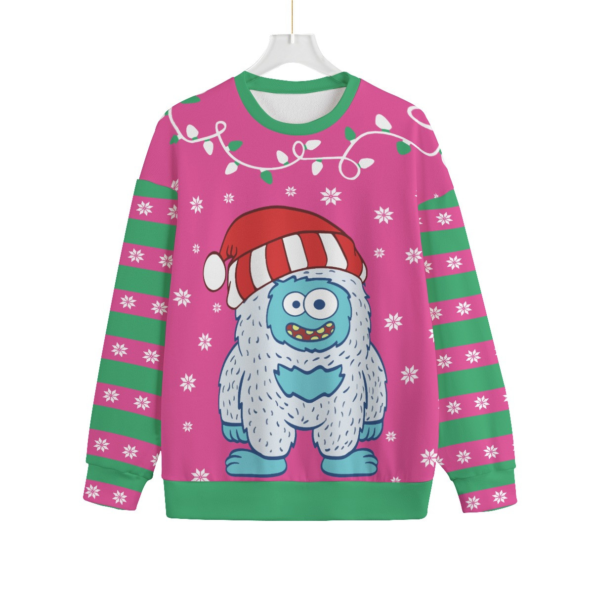 Abominable Snowman Yeti Womens Plus Size Ugly Christmas Sweater Funny Holiday Sweater for Family Gatherings