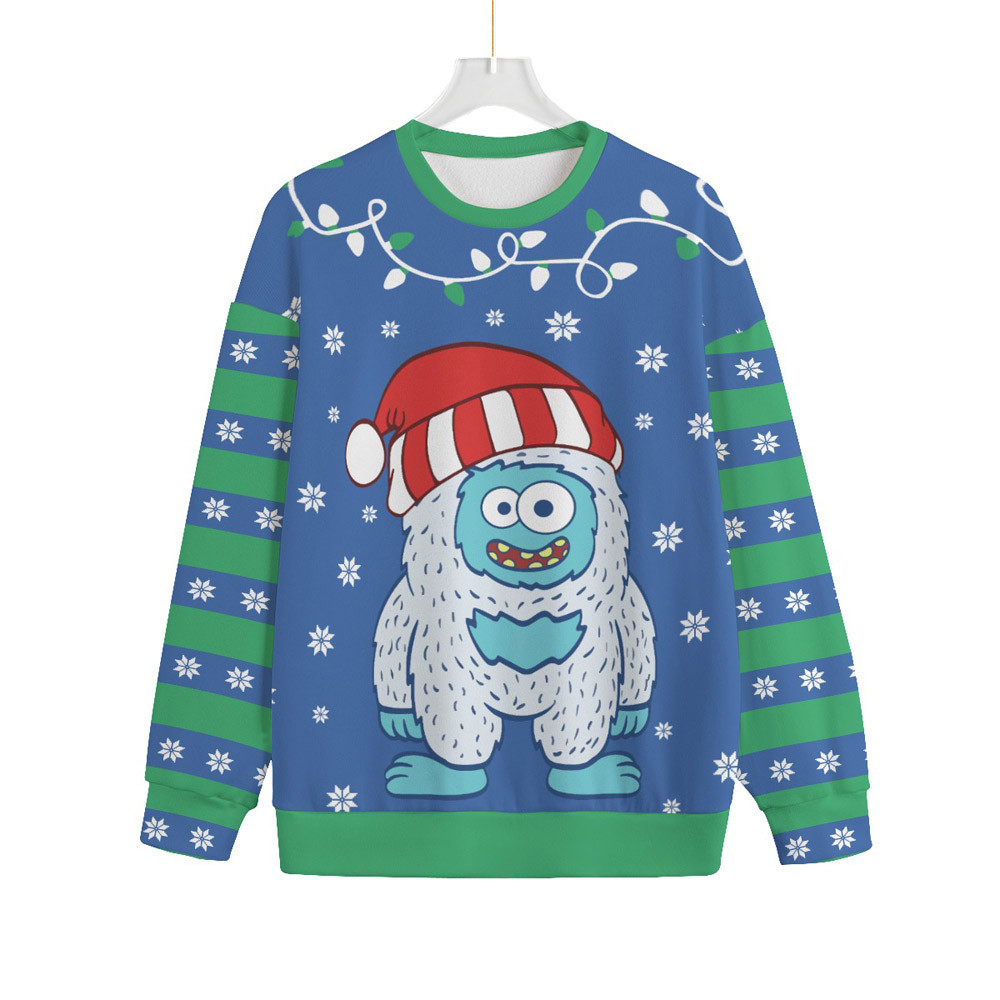 Abominable Yeti Plus Size Ugly Christmas Sweater Personalized Christmas Sweatshirt Gift for Family