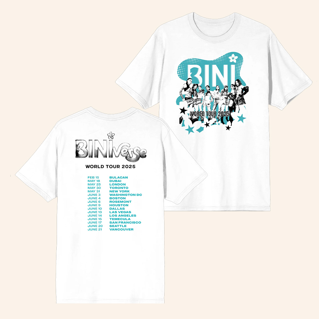 ABS CBN Merch Group Photo 2025 T-Shirt BINI World Tour 2025 Shirt Gifts For Fans