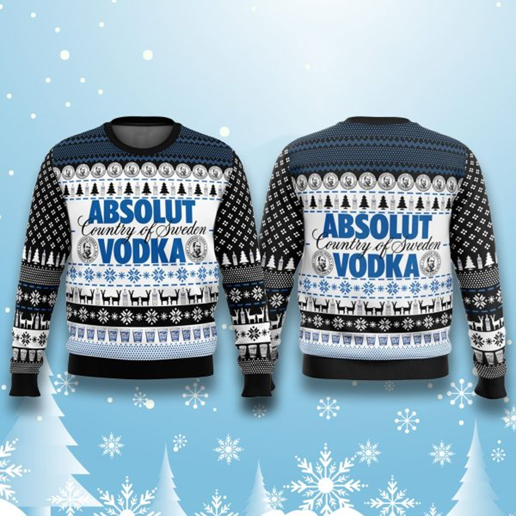Absolut Vodka Christmas Ugly Sweater Holiday Clothing Christmas Gifts For Boyfriend