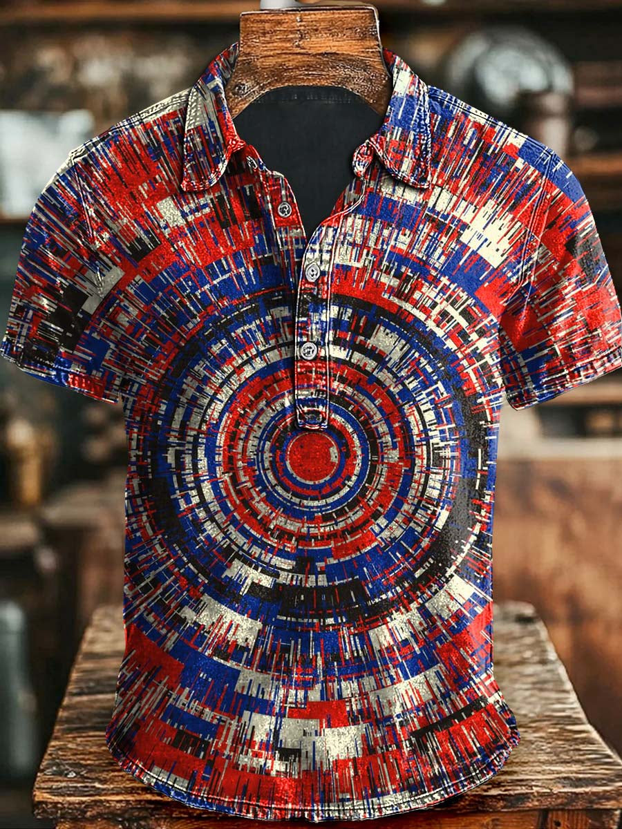 Abstract Art Casual Printed Short Sleeve Polo Shirt Witch Costume For Brother