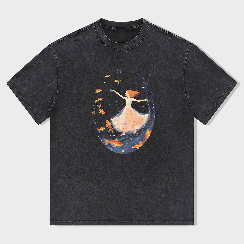 Abstract Art Graphic T-Shirt Modern Casual Tee For Men