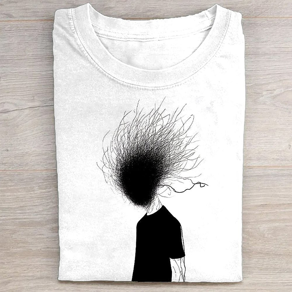 Abstract Art Graphic T-Shirt Trendy Gift Tee For Boyfriend Or Girlfriend