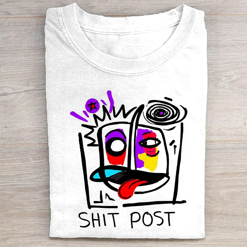 Abstract Art Graphic Tee Funny Design T-Shirt Trendy Gift For Artists And Creatives