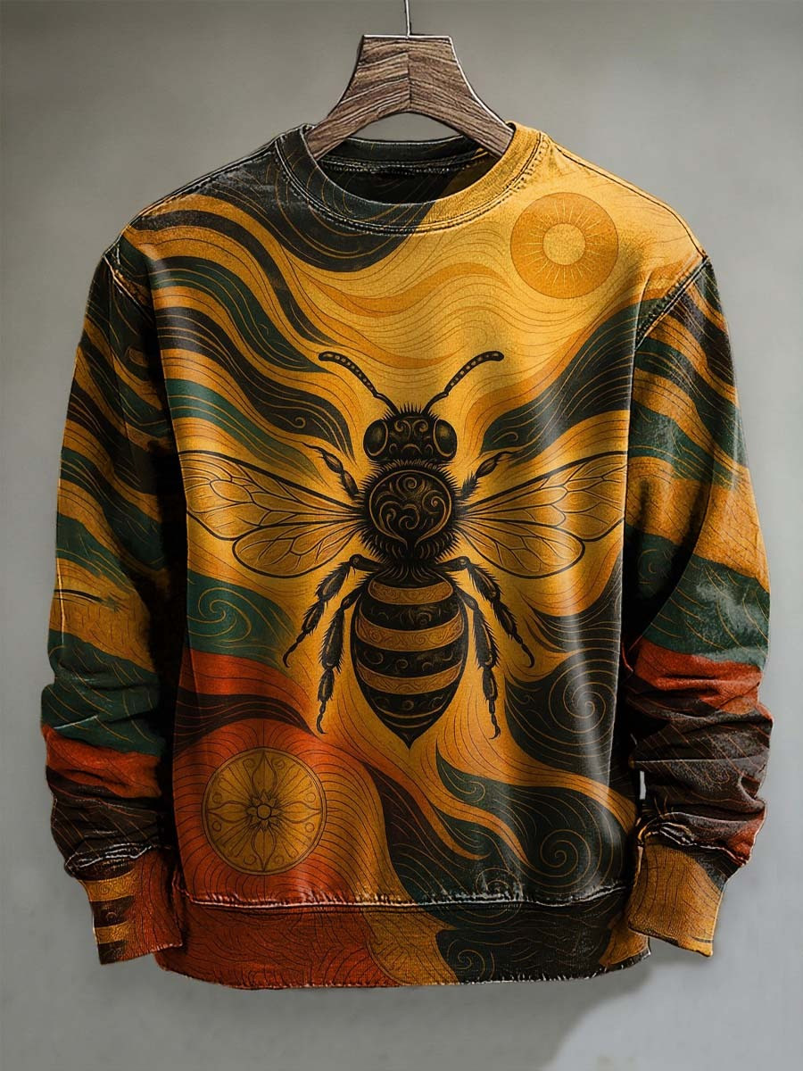 Abstract Bee Sweatshirt Art Design Clothing Xmas Presents Ideas For Bee Lovers