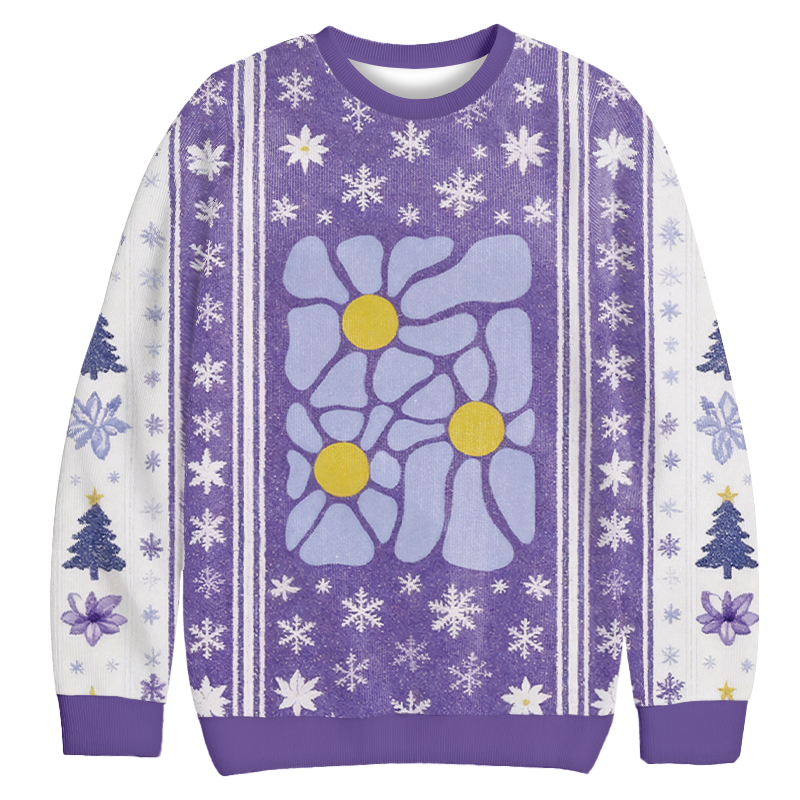 Abstract Flowers Art Christmas Ugly Sweatshirt Holiday Joke Gift Idea Abstract Flowers Art Christmas Ugly Sweatshirt Holiday Joke Gift Idea