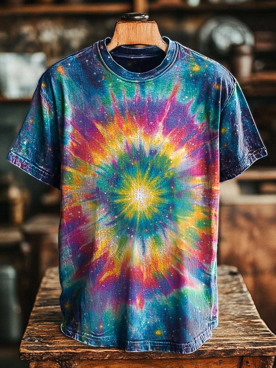 Abstract Star Swirl T-Shirt Multicolor Paint Shirt Halloween Gift For Men Women