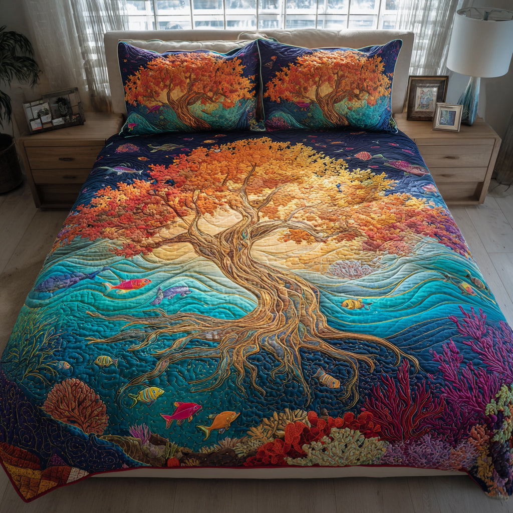 Abyss Tree Of Life Quilted Bedding Set Thoughtful Bedroom Gift Idea for Any Occasion