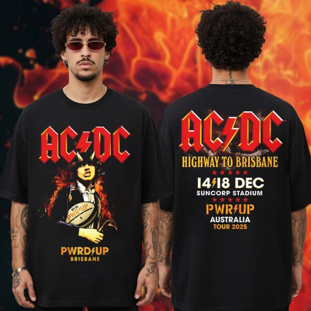 AC DC Merch PWR Up Australia Tour 2025 T-Shirt Gift Ideas For Rock Lovers