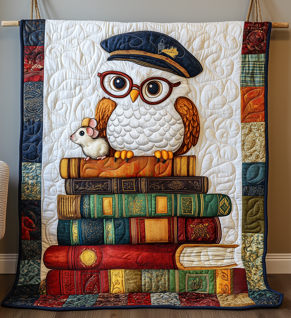 Academy Owl Soft And Warm Quilted Blanket Professor Owl Themed Gifts For Teachers
