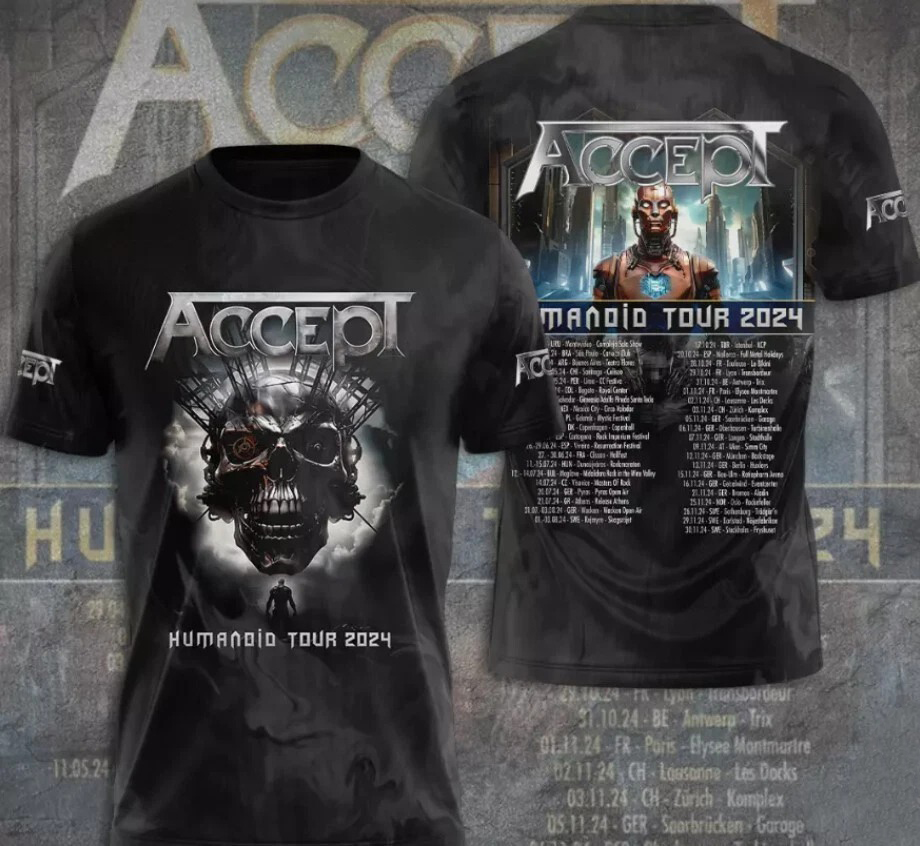 Accept Band Humanoid 3D T-Shirt Gift For Music Fans