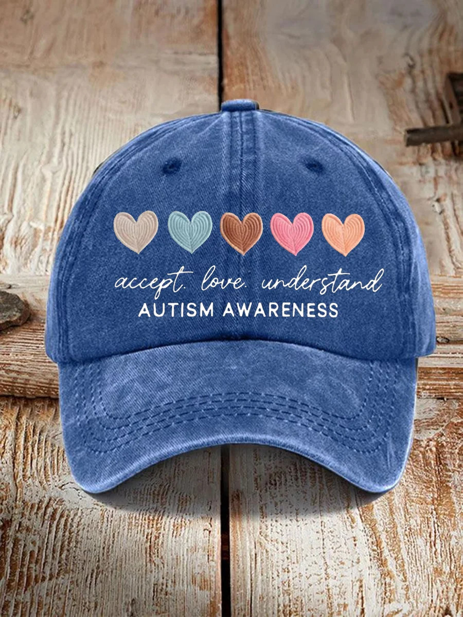 Accept Love Understand Baseball Cap Autism Awareness Clothing Best Gift For Supporters
