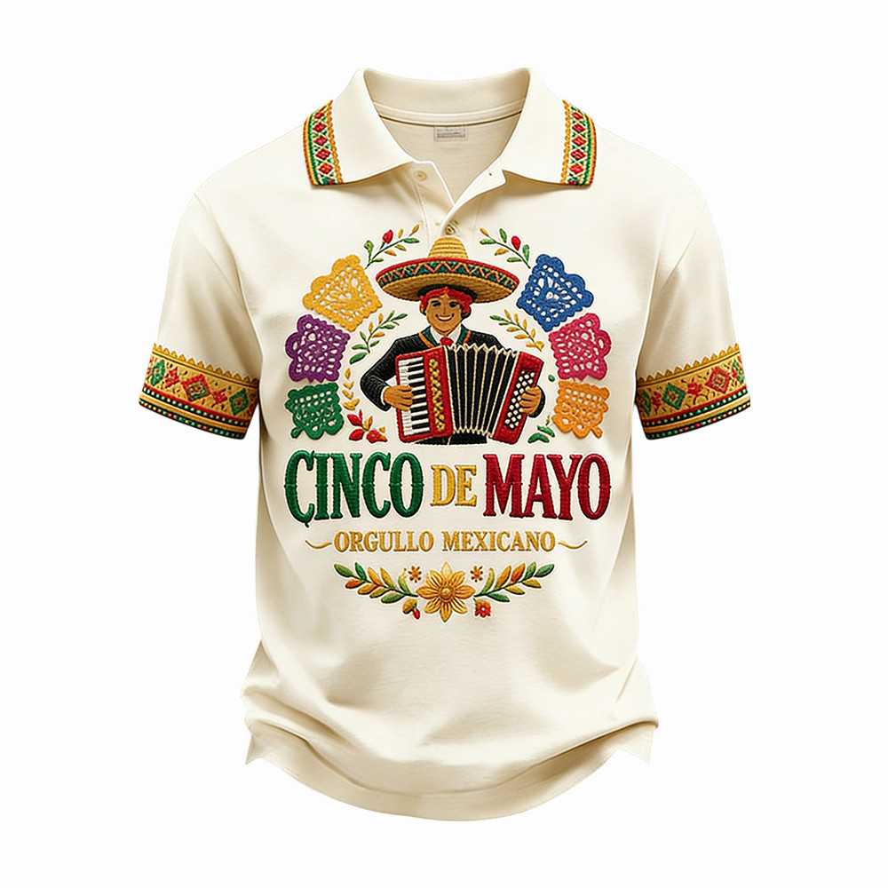 Accordion Player Mexican Polo Shirt Cinco De Mayo Clothing Mexican Culture Gifts