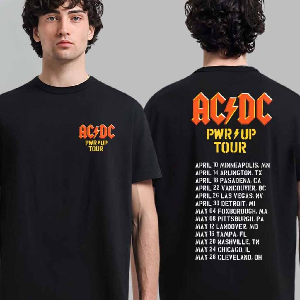 ACDC 2025 Power Up North American Tour Schedule Date List T-Shirt ACDC Merch Presents For Music Lovers ACDC 2025 Power Up North American Tour Schedule Date List T-Shirt ACDC Merch Presents For Music Lovers