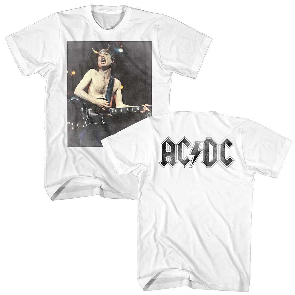 ACDC Angus Young Live Mens T-Shirt Vintage Rock Merch Best Gift For Music Fans