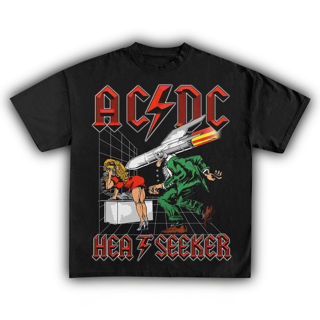 ACDC Heat Seeker T-Shirt Black ACDC Merch Christmas Presents For Girlfriend ACDC Heat Seeker T-Shirt Black ACDC Merch Christmas Presents For Girlfriend
