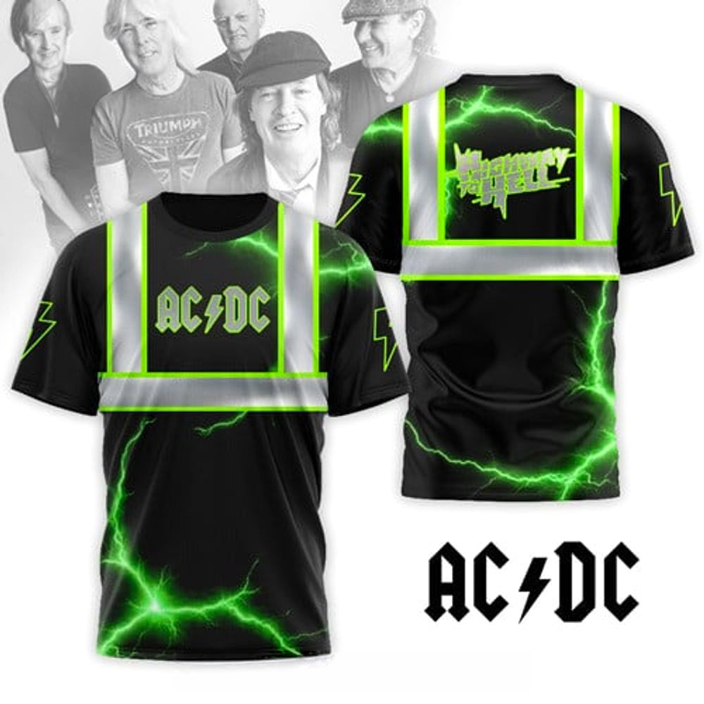 ACDC Hi-Vis Safety T-Shirt ACDC Merch Music Lover Gifts For Him
